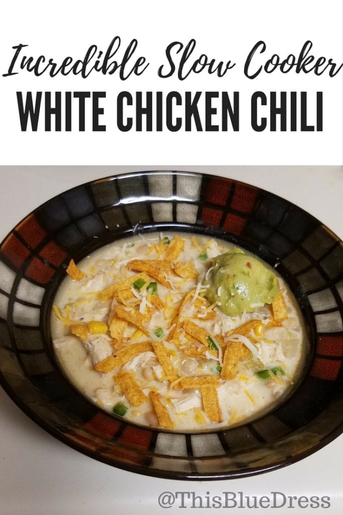 The Best Slow Cooker White Bean Chicken Chili This Blue Dress