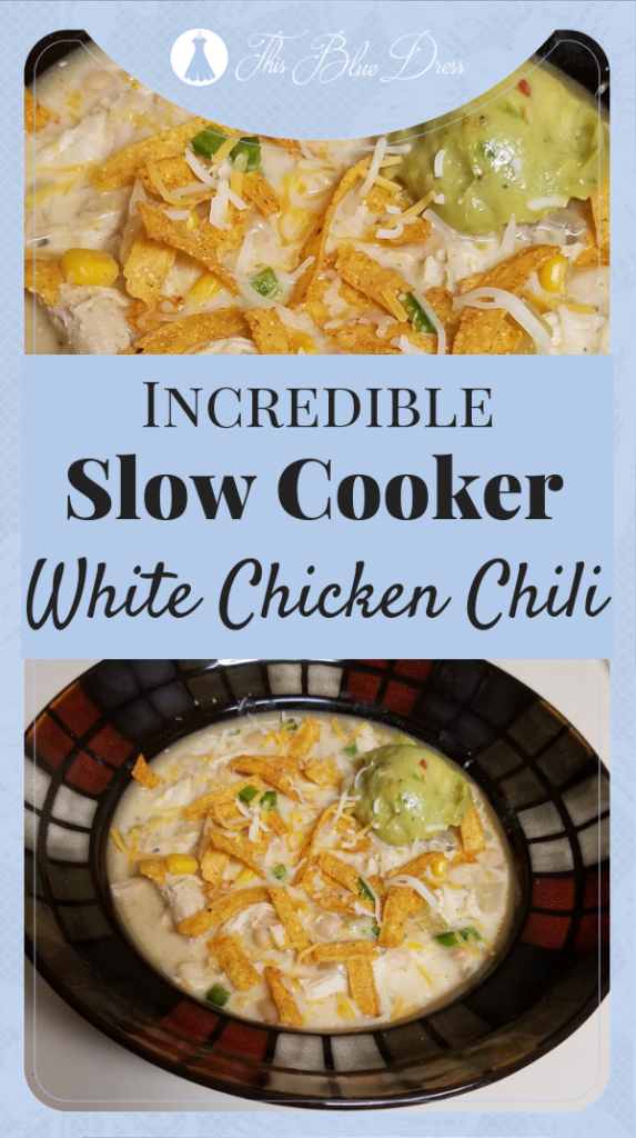 Incredible Slow Cooker White Chicken Chili #dinner #crockpot #slowcooker #chickenrecipes #chili