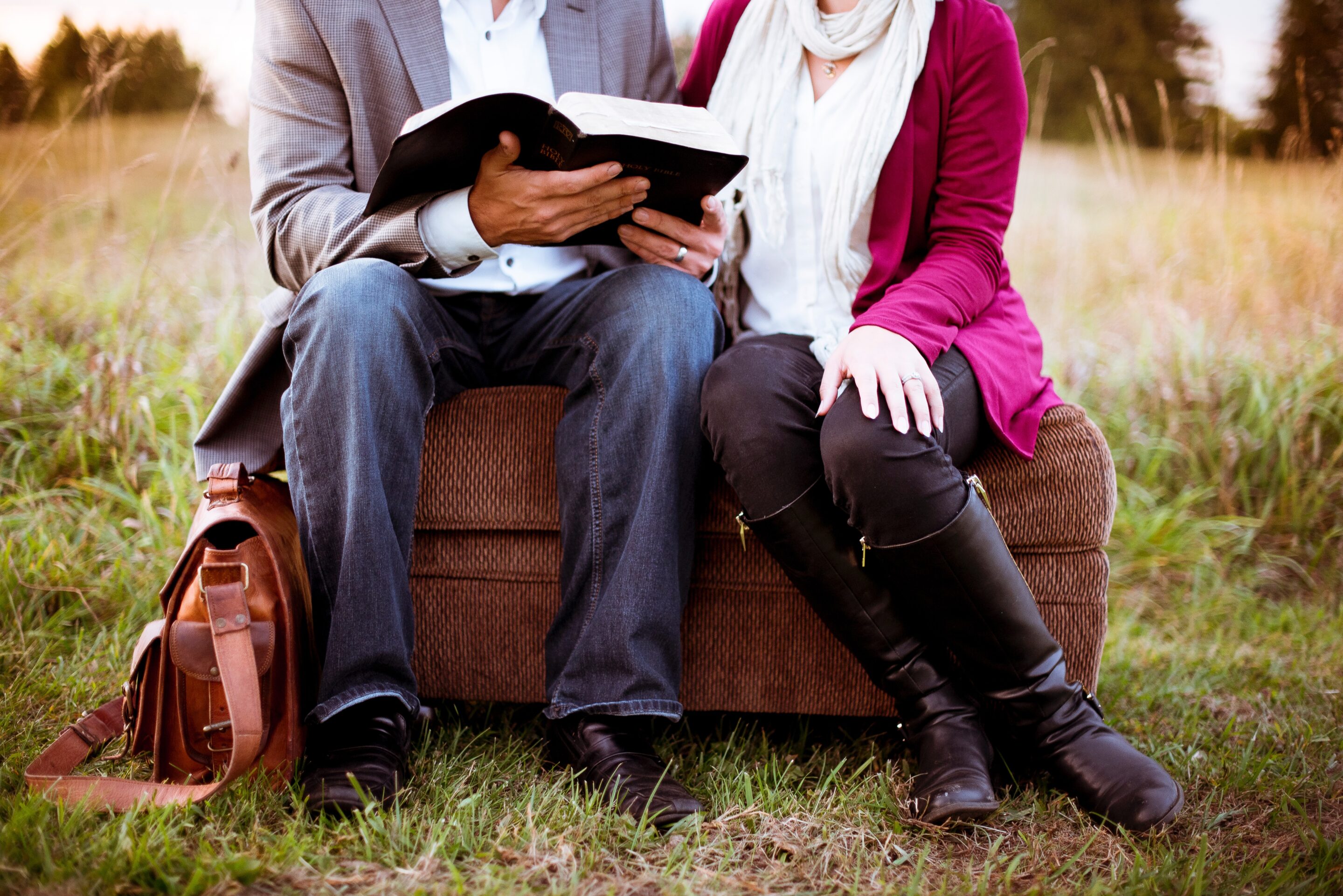 Couple studying the gospel together