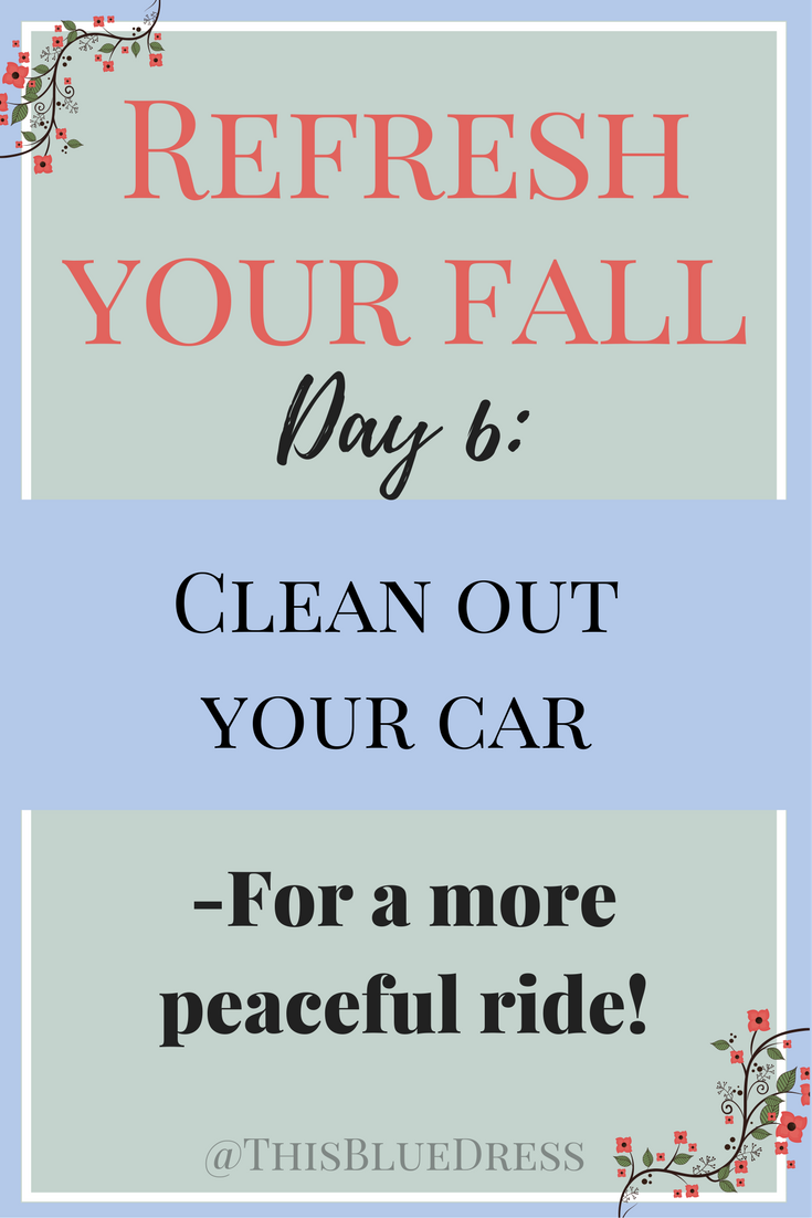 Refresh Your Fall Day 6- Clean out your car