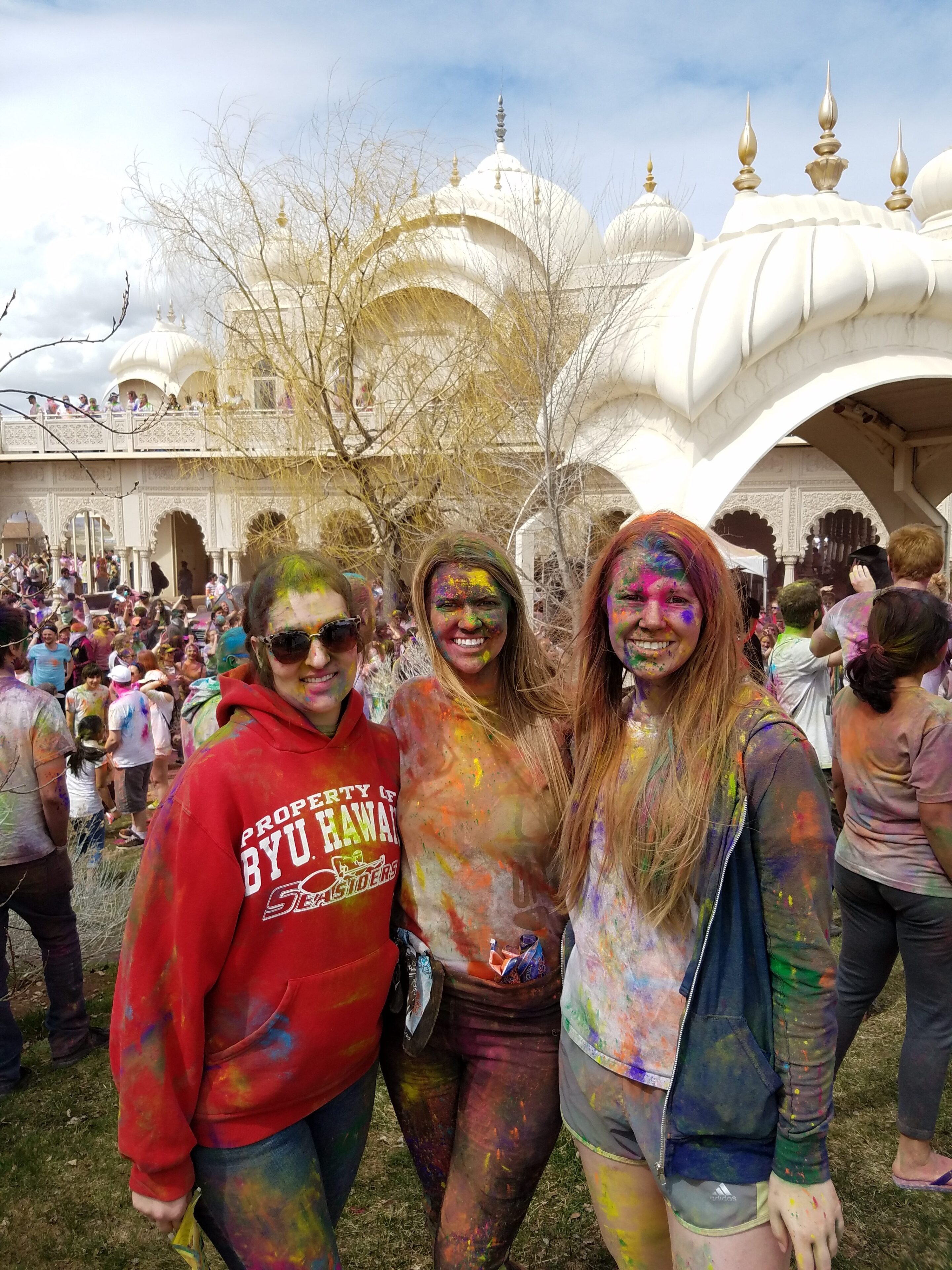 Holi Festival of Colors after group pic