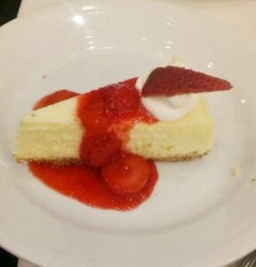 Strawberry cheesecake on our cruise