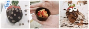 Strawberry and cheesecake stuffed truffle