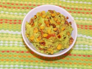 Heaven in a bowl--fire-roasted corn guacamole! 