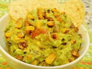Fire-roasted corn guacamole--a knockoff recipe from one of my favorite restaurants! 