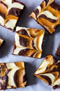 Pumpkin Cheesecake Brownies from Chocolate With Grace