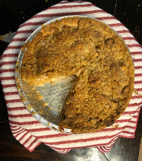 Slice of Dutch apple pie